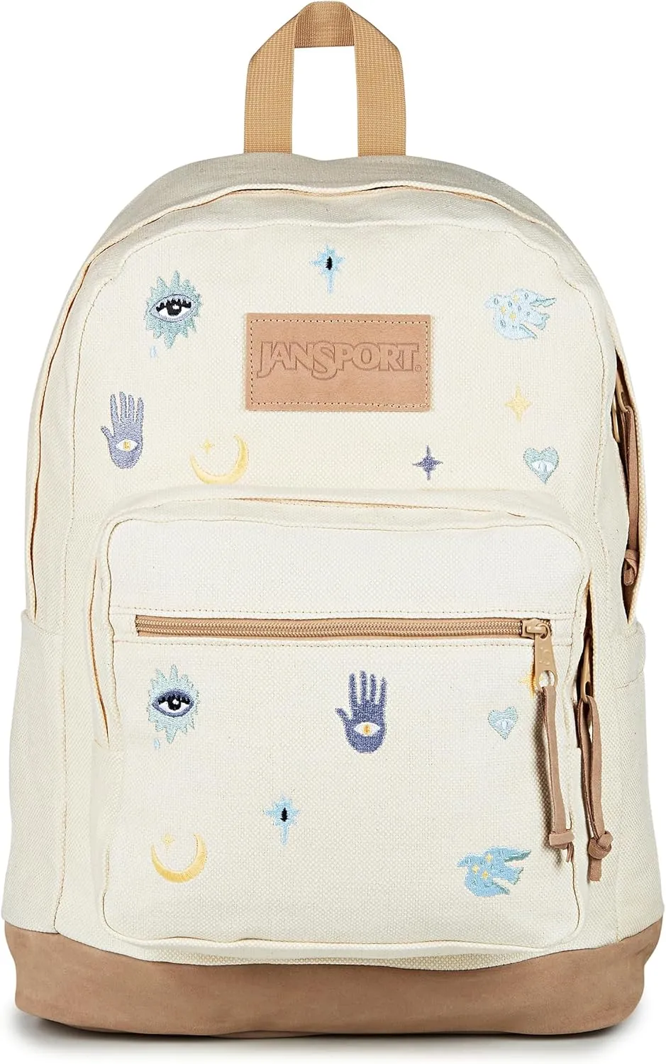 JanSport Right Pack Expressions Backpack  Main Compartment, 15-inch Padded Laptop Compartment, Side Water Bottle Pocket, Utility Pocket with Zippered Rain Flap, Surreal Mirage Embroidery