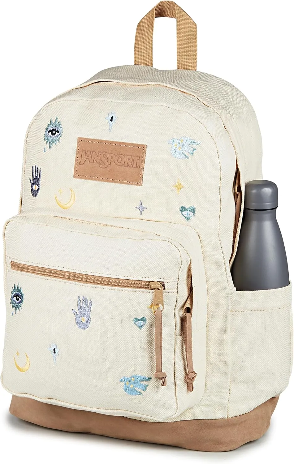 JanSport Right Pack Expressions Backpack  Main Compartment, 15-inch Padded Laptop Compartment, Side Water Bottle Pocket, Utility Pocket with Zippered Rain Flap, Surreal Mirage Embroidery