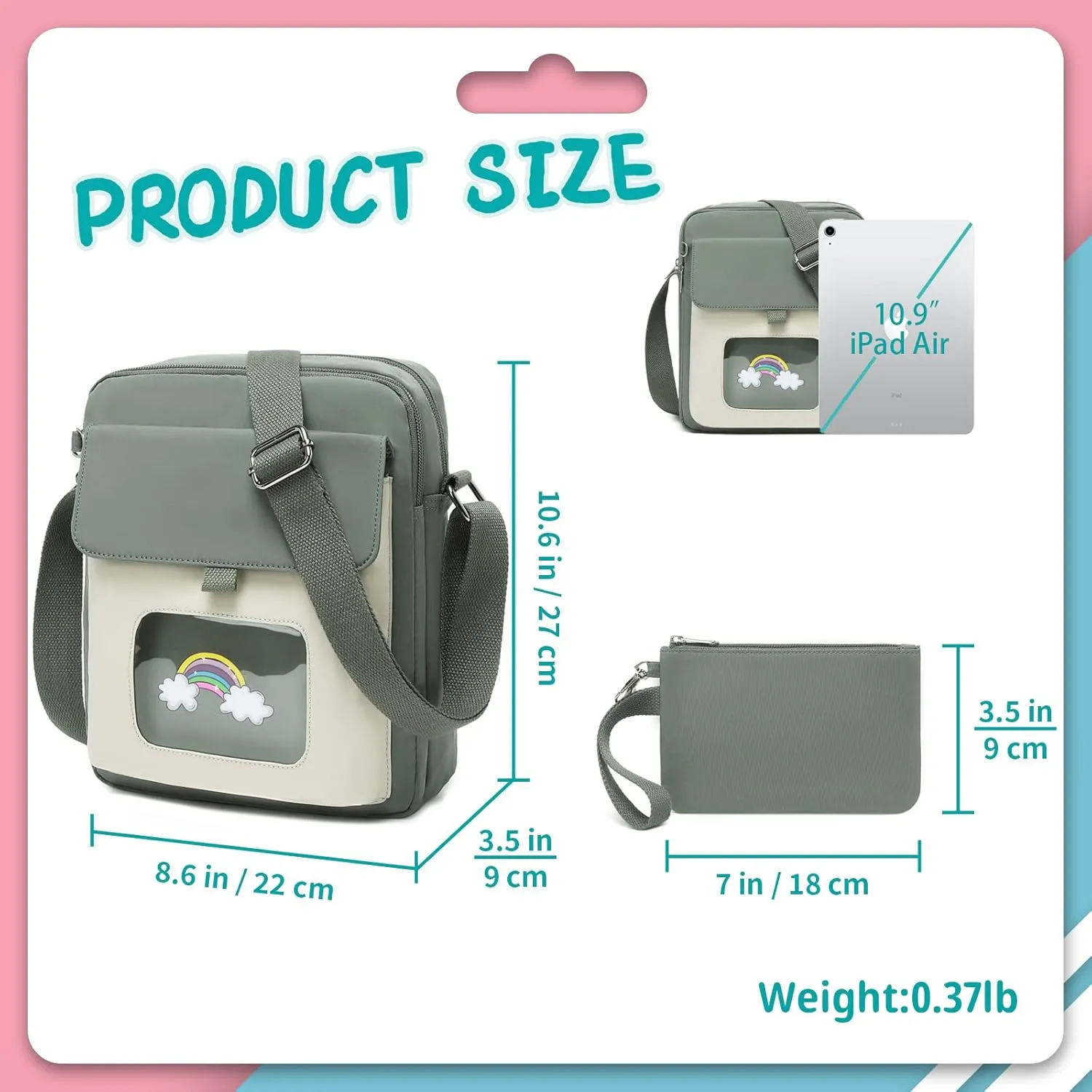 Lanola Lightweight Small Messenger Shoulder Bag,Crossbody Bag Purse for Girls Gift for Preteen/Teen Little Kids