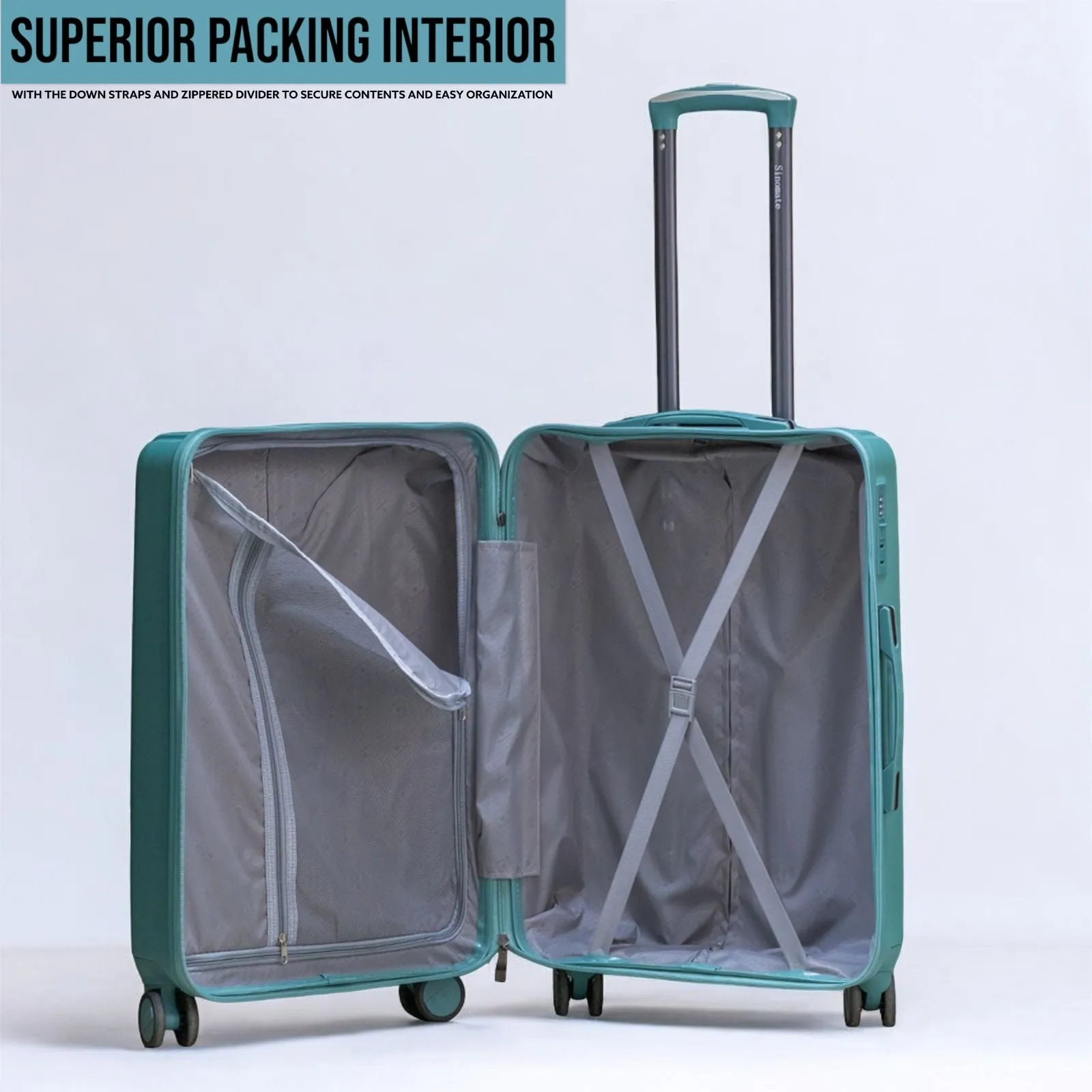 Lightweight Luggage Medium Size Check in and Cabin Size Combo Set | Backpack Free