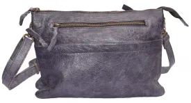 Mens Multi Pockets CrossBody Shoulder Leather Bag Washed and Vintage