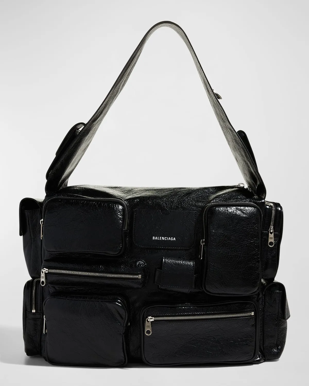 Men's Superbusy Leather Multi-Pocket Sling Bag, Large