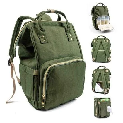 Multifunction Diaper Bag Water-Resistant Backpack