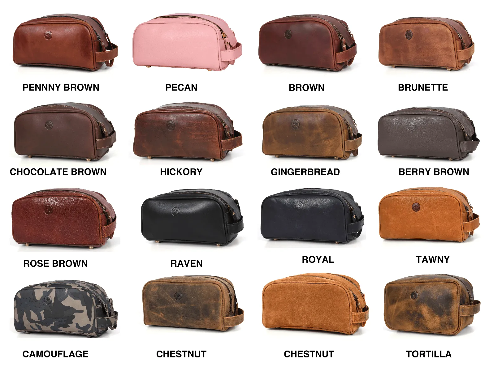 Omaha Leather Toiletry Bag
