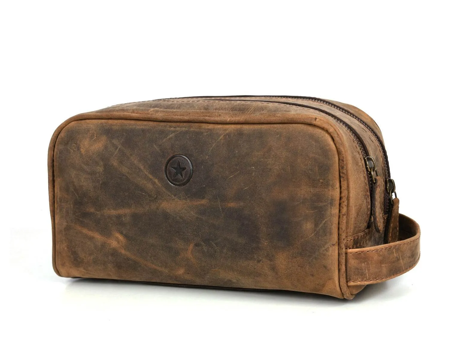 Omaha Leather Toiletry Bag