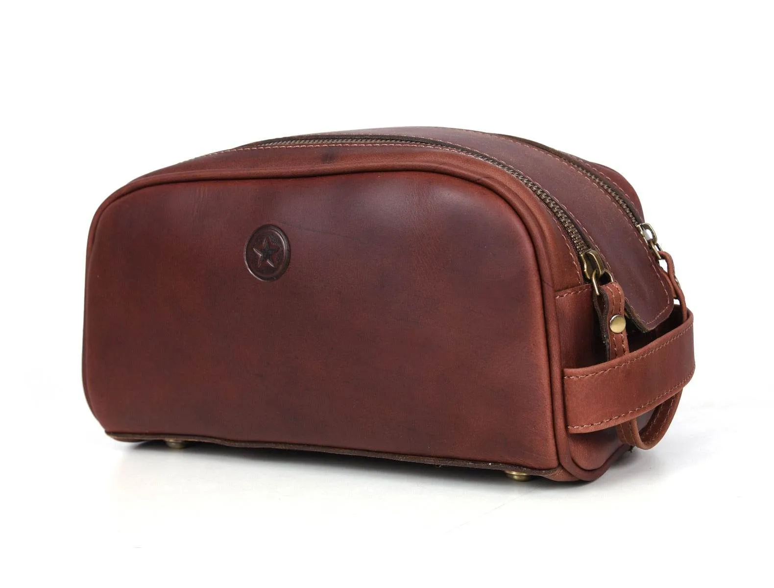 Omaha Leather Toiletry Bag