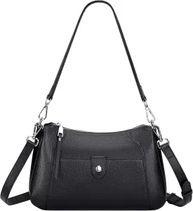 Over Earth Genuine Leather Small Hobo Crossbody Bags for Women Shoulder Purses and Handbags