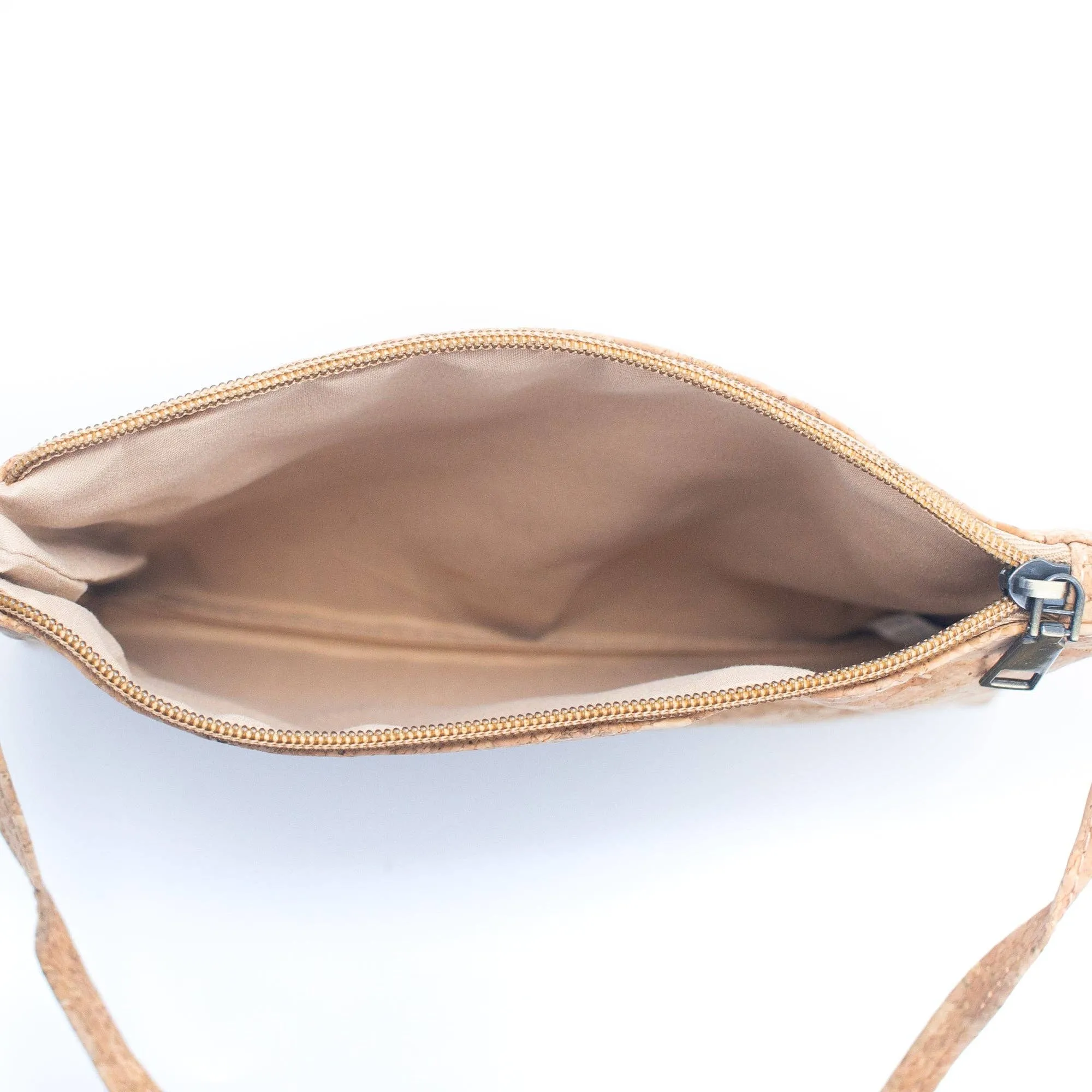 Patterned Cork Crossbody: Compact & Stylish