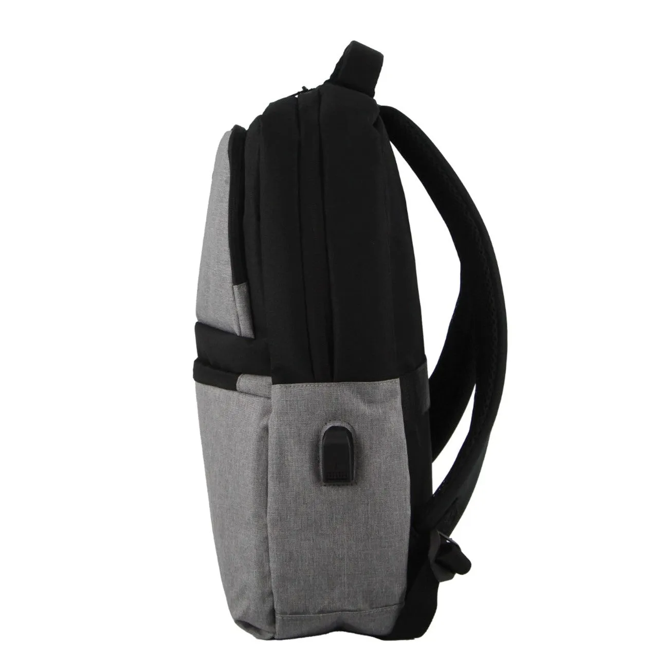 PIERRE CARDIN LIGHTWEIGHT TRAVEL & BUSINESS BACKPACK WITH USB PORT - GREY
