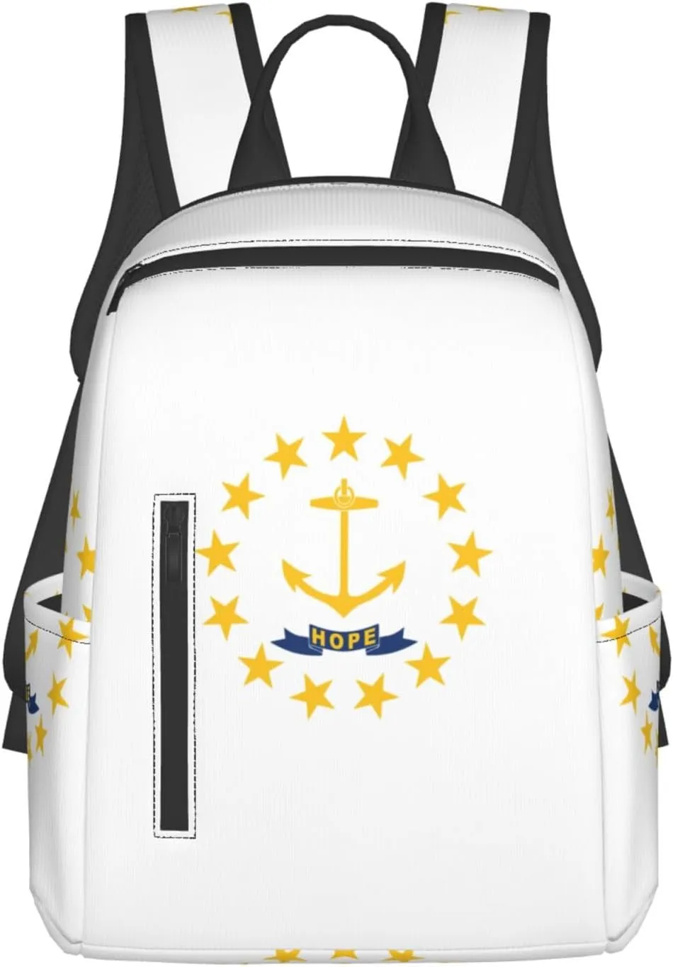 Rhode Island State Flag Lightweight Backpack Travel Shoulder Bag with Stylish Print, Leisure Day Trips Shopping Backpack