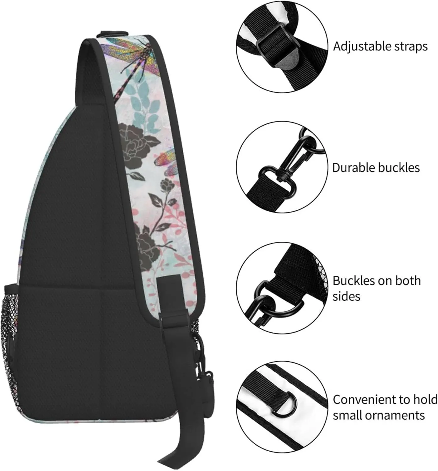 Sling Daypacks,adjustable Rope Crossbody One Shoulder Bag Travel Hiking Cycling for Men Women Gift