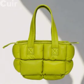 Small Lime Green Leather Cross body Bag | Stylish Compact Accessory