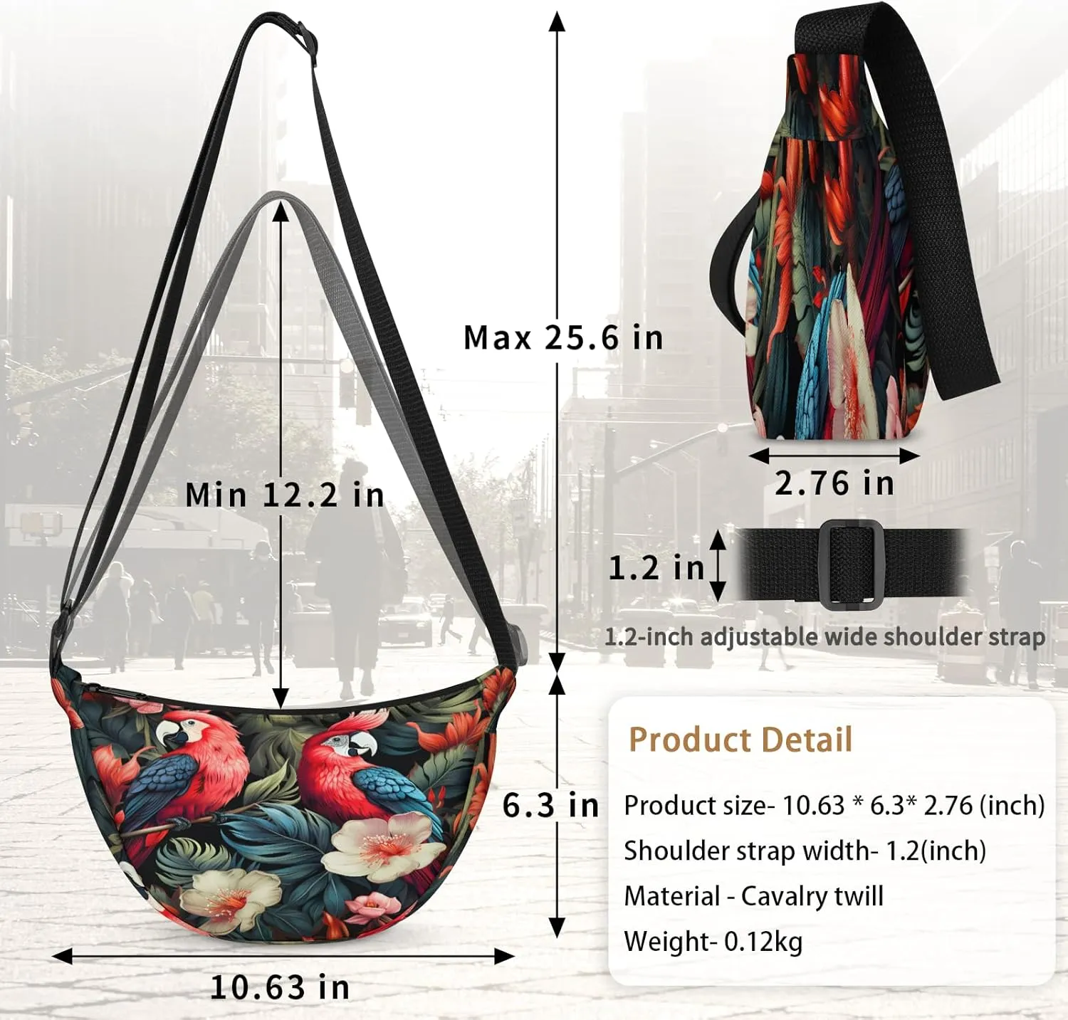 Small Sling Crossbody Bag for Women Men Trendy, Small Crescent Bag with Adjustable Strap Zippers, Lightweight Dumpling Bags