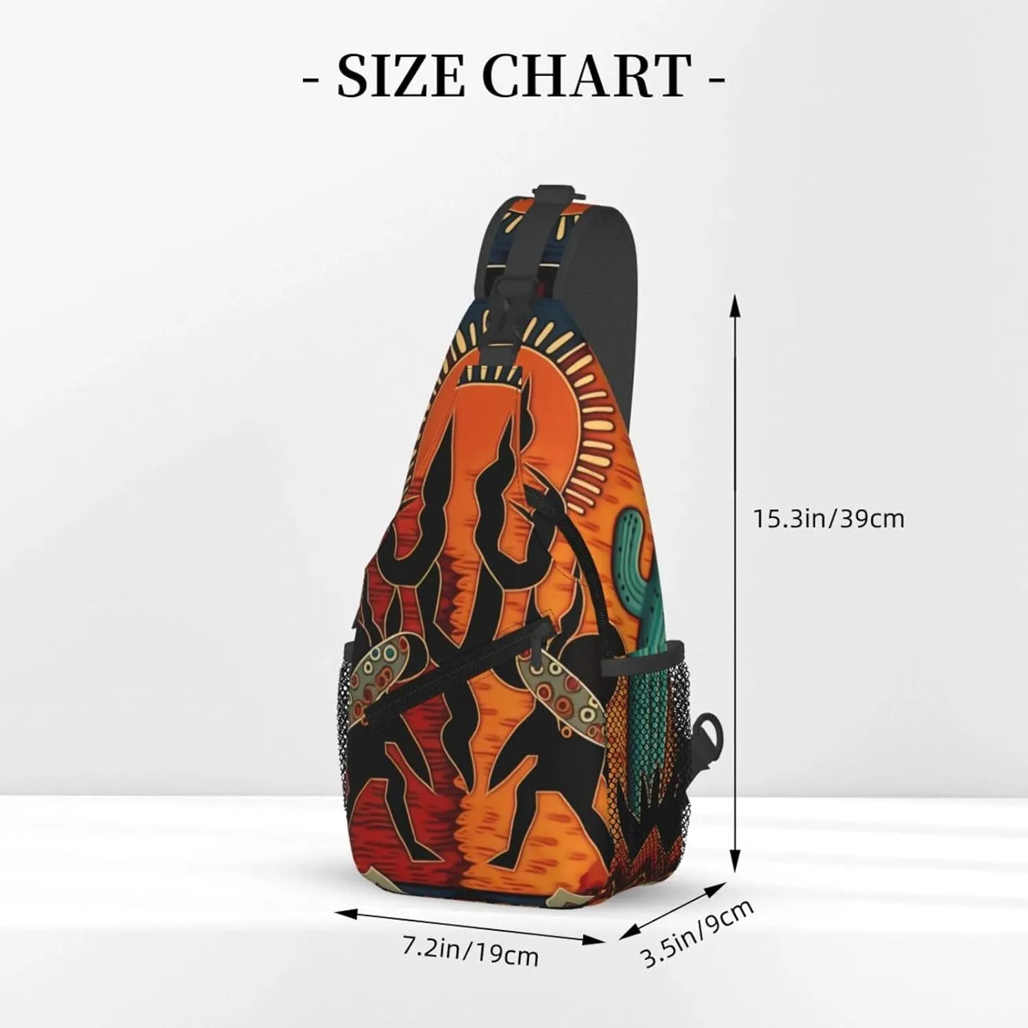 Southwestern Cactus Southwest Native Crossbody Chest Bags for Women, Small Crossbody Shoulder Bag Sling Bag Travel Hiking Daypack