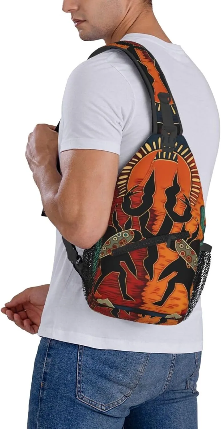 Southwestern Cactus Southwest Native Crossbody Chest Bags for Women, Small Crossbody Shoulder Bag Sling Bag Travel Hiking Daypack