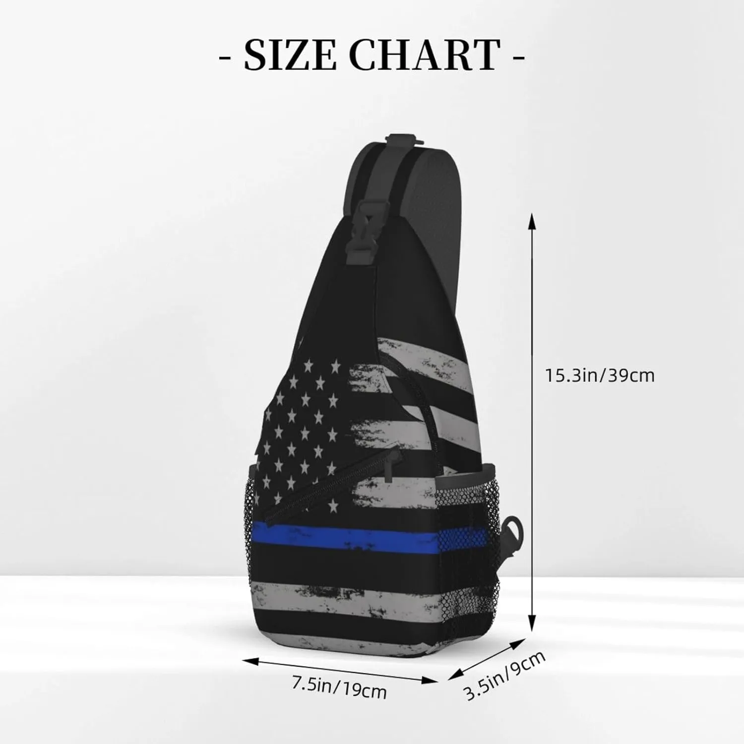 Sunflower American Flag Sling Bag Adjustable Chest Bags Casual Crossbody Bag Travel Shoulder Backpack