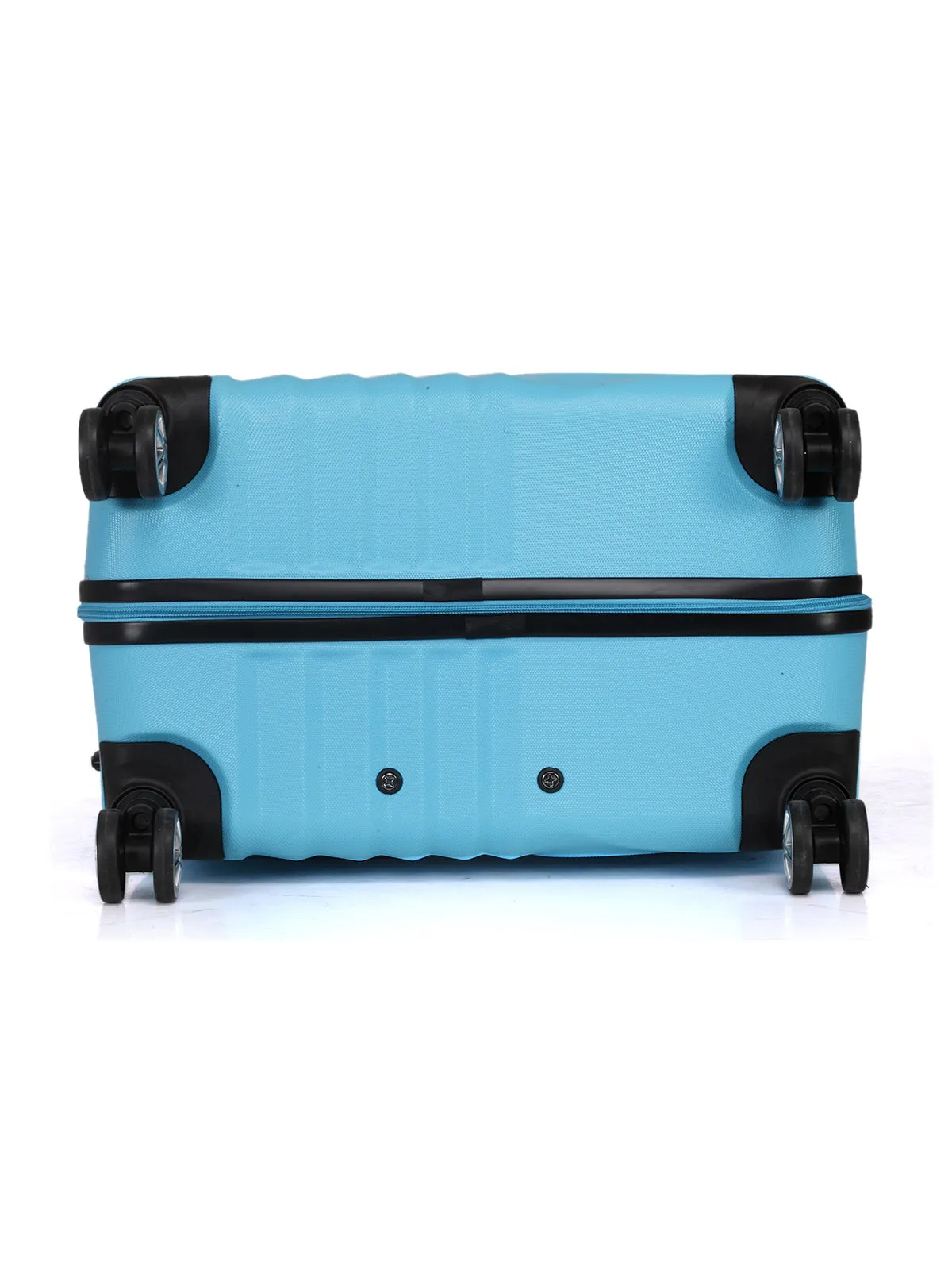 Teakwood Leathers Blue Textured Hard-Sided Small Trolley Bag
