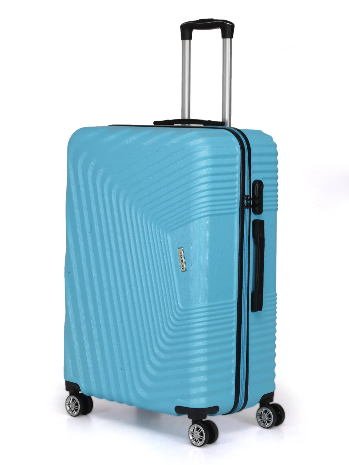 Teakwood Leathers Blue Textured Hard-Sided Small Trolley Bag