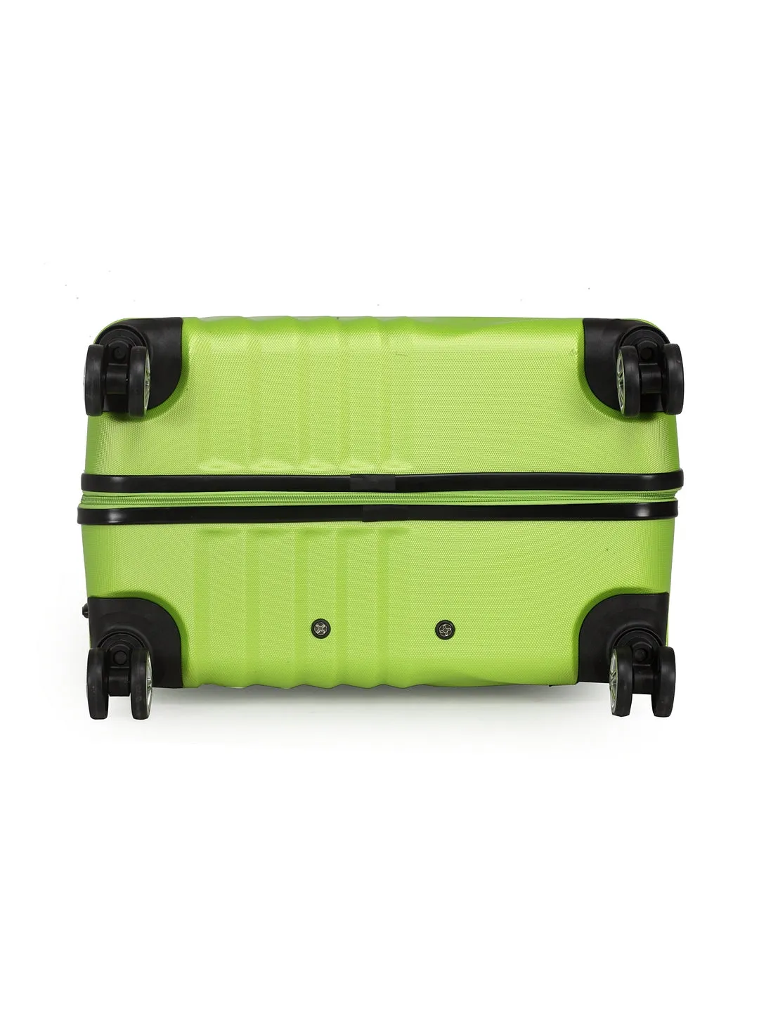 Teakwood Leathers Green Textured Hard-Sided Medium Trolley Bag
