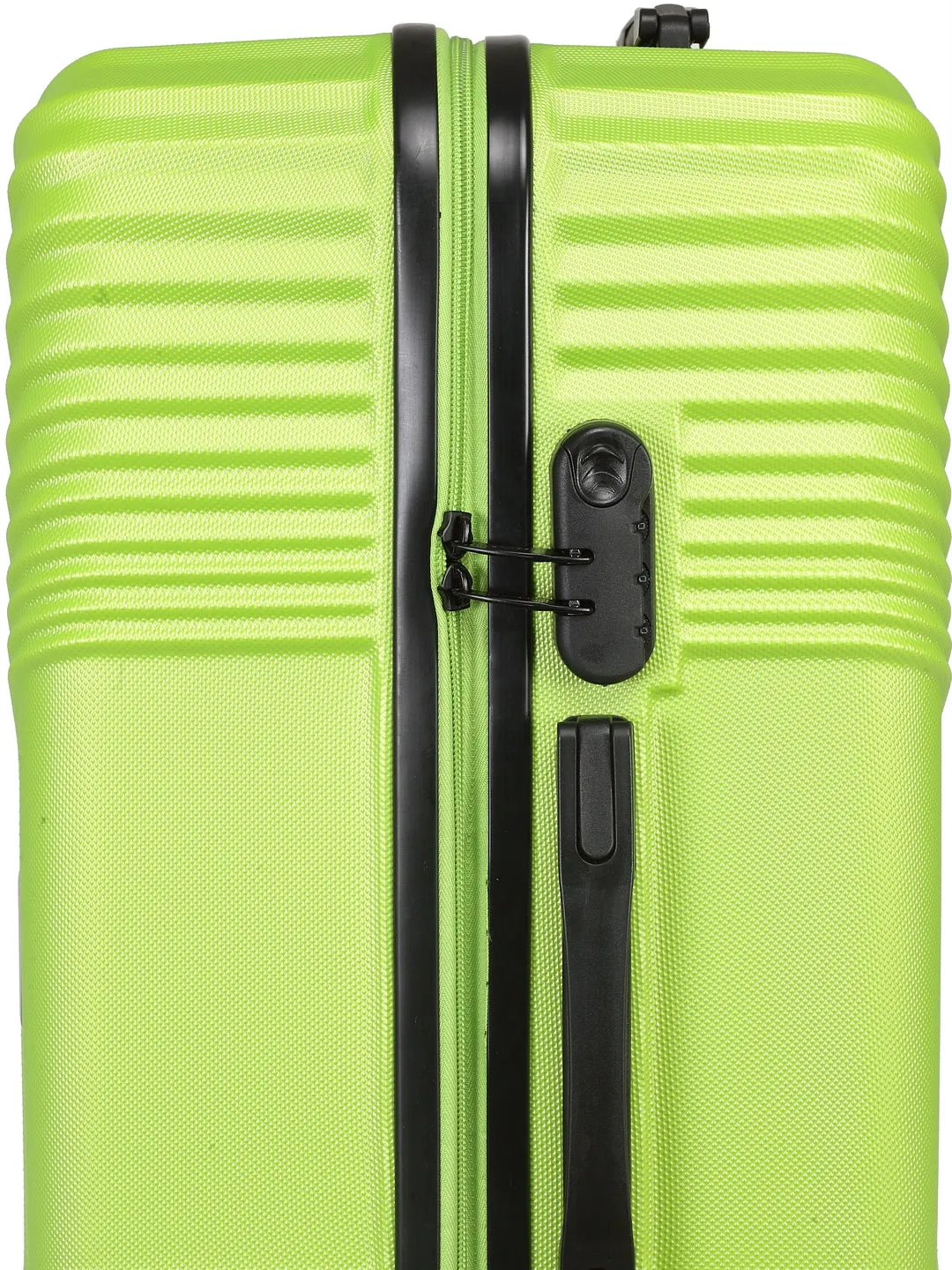 Teakwood Leathers Green Textured Hard-Sided Medium Trolley Bag