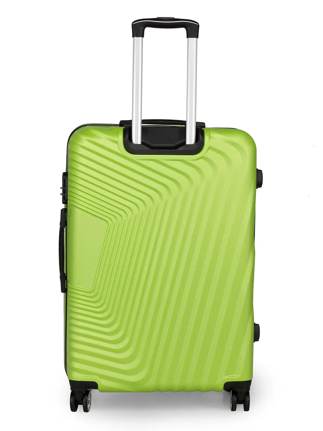 Teakwood Leathers Green Textured Hard-Sided Medium Trolley Bag