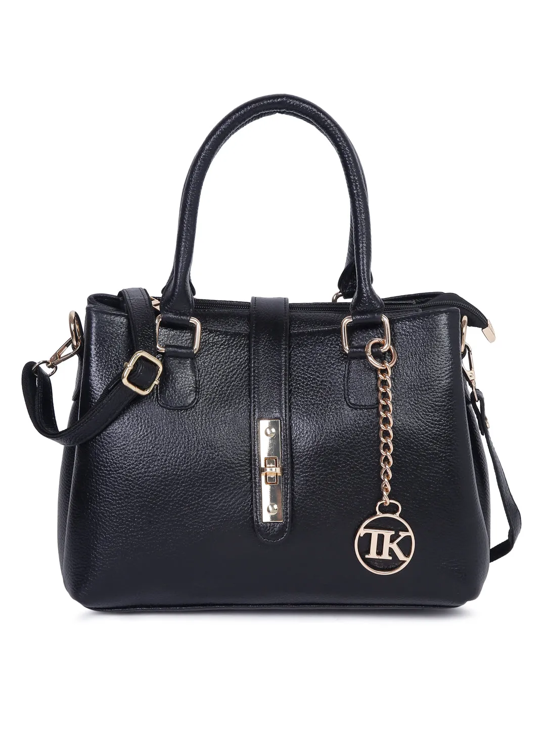 Teakwood Leathers Solid Structured Women Leather Handheld Bag