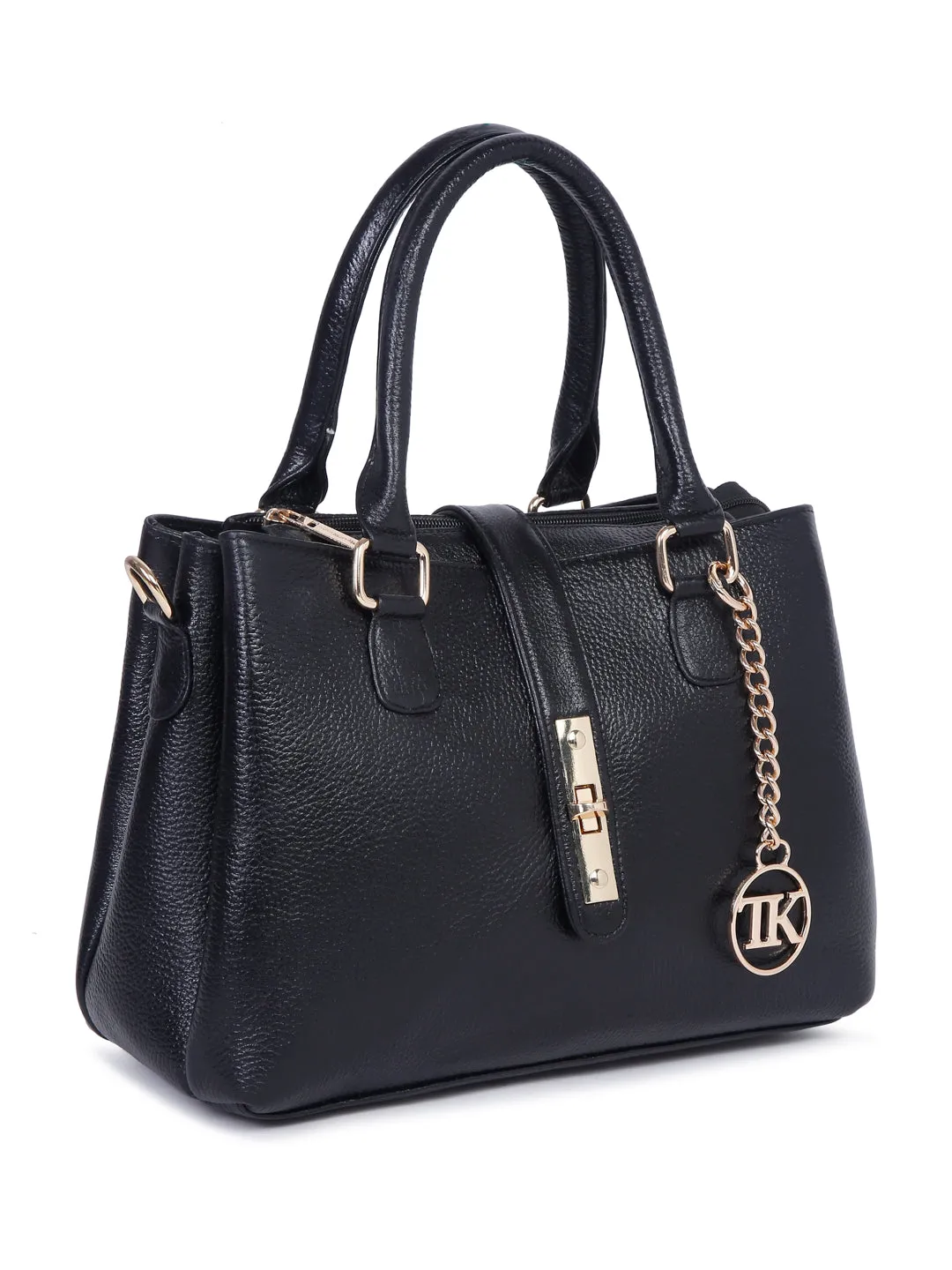 Teakwood Leathers Solid Structured Women Leather Handheld Bag
