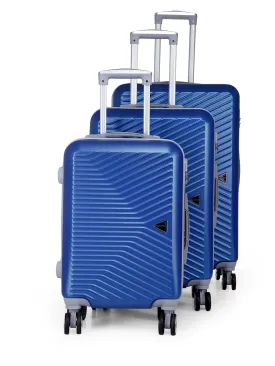 Teakwood Unisex Blue Trolley Bag - Pack