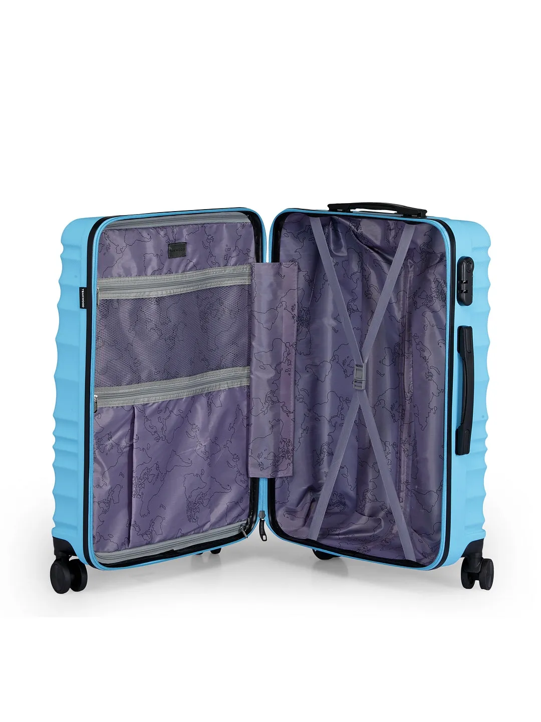 Teakwood Unisex Blue Trolley Bag