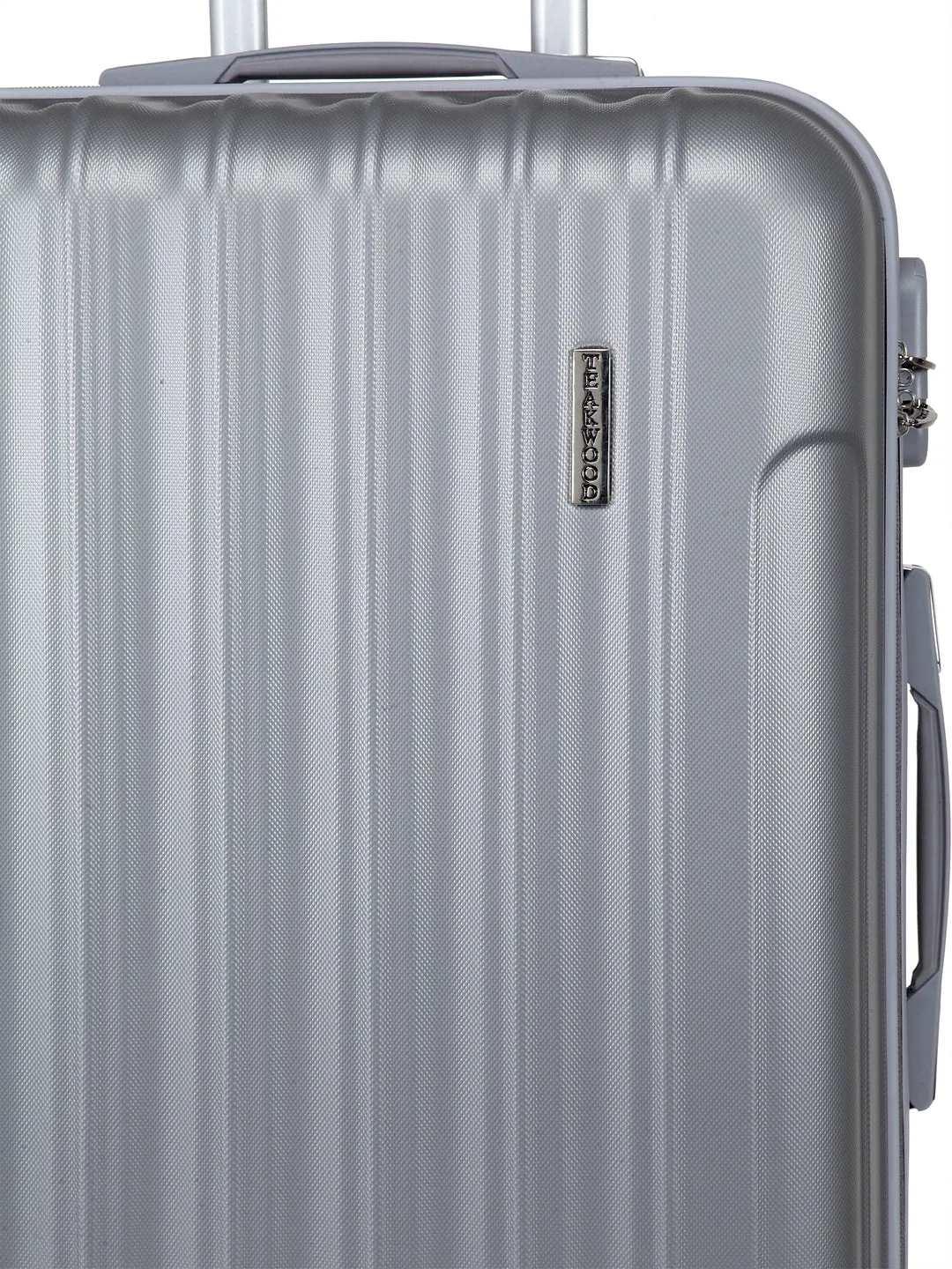 Teakwood Unisex Silver Trolley Bag - Medium