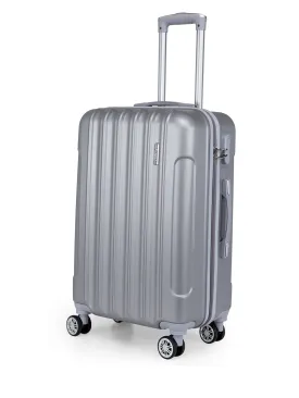 Teakwood Unisex Silver Trolley Bag - Medium