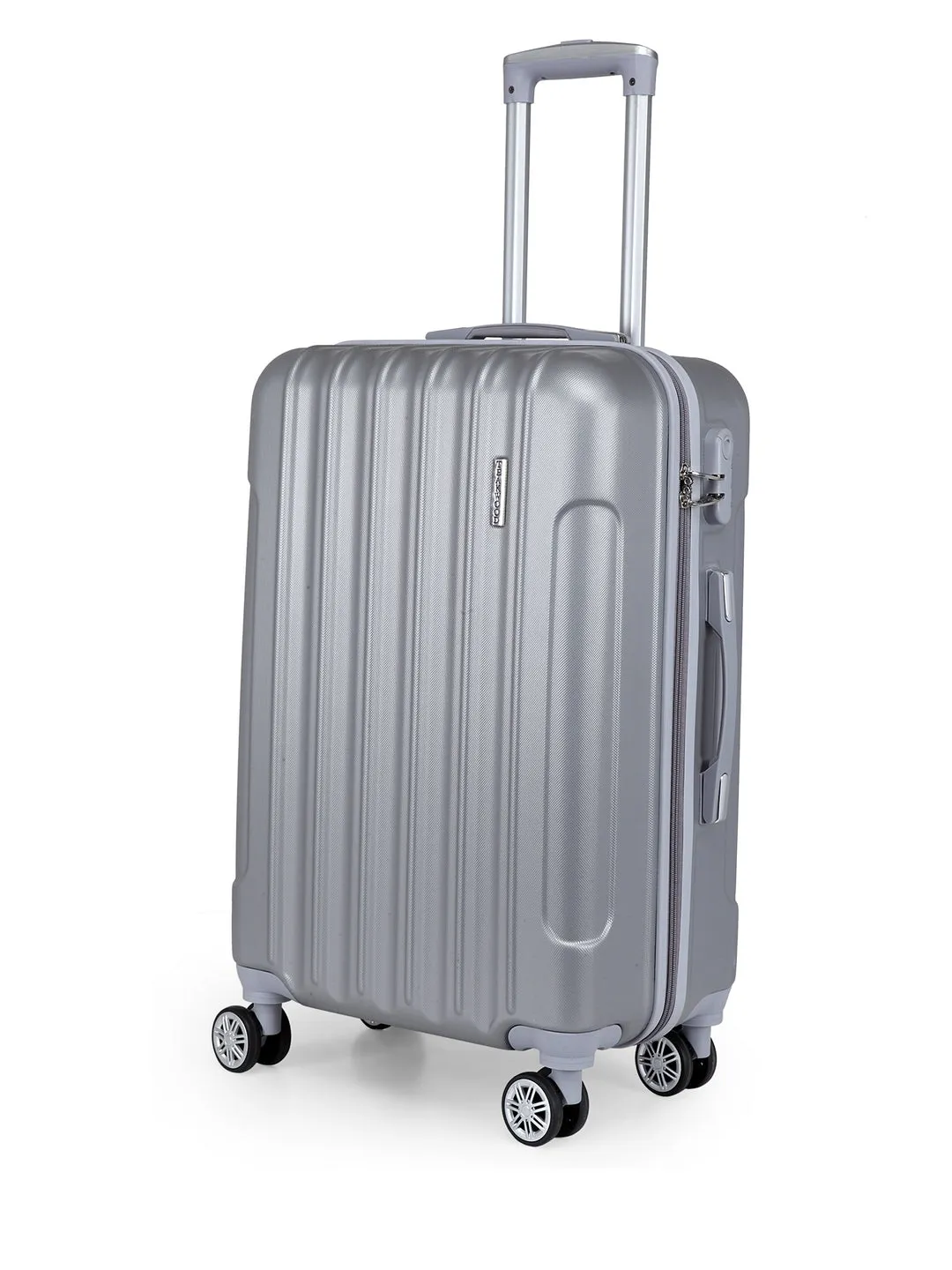 Teakwood Unisex Silver Trolley Bag - Medium