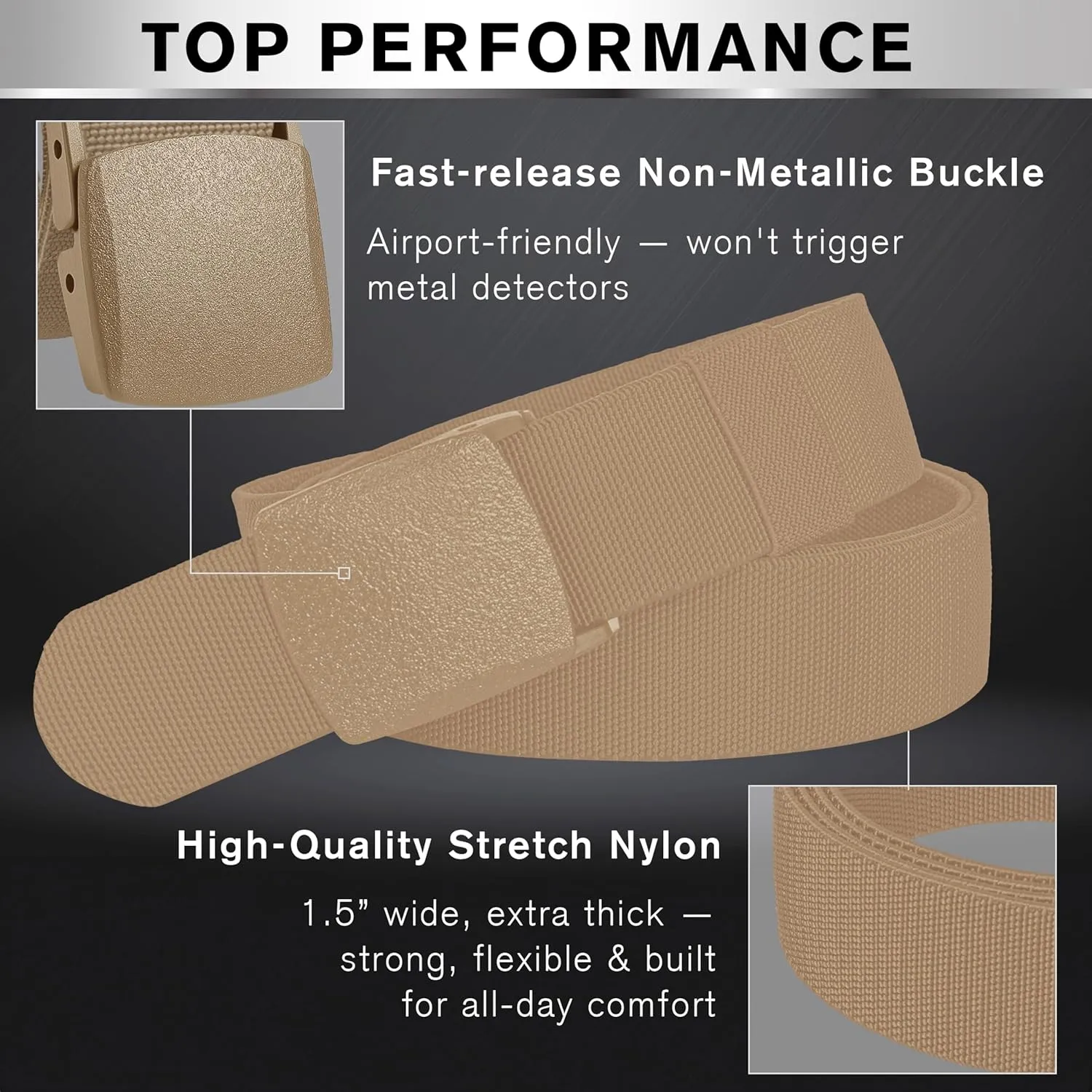 TECEUM Tactical Belt  Heavy-Duty & Quick Release  Military, Work, Rigger, Duty & Utility Belt for Men