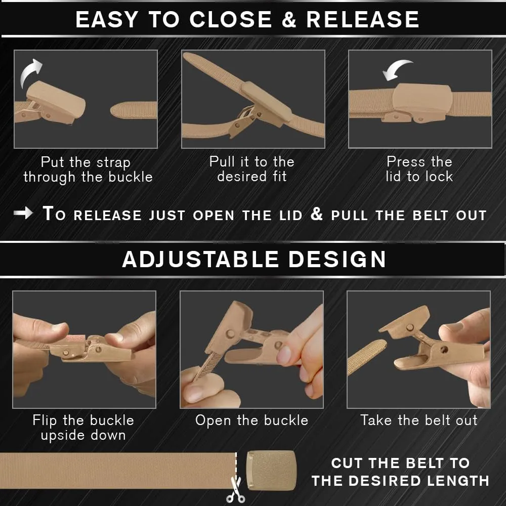 TECEUM Tactical Belt  Heavy-Duty & Quick Release  Military, Work, Rigger, Duty & Utility Belt for Men