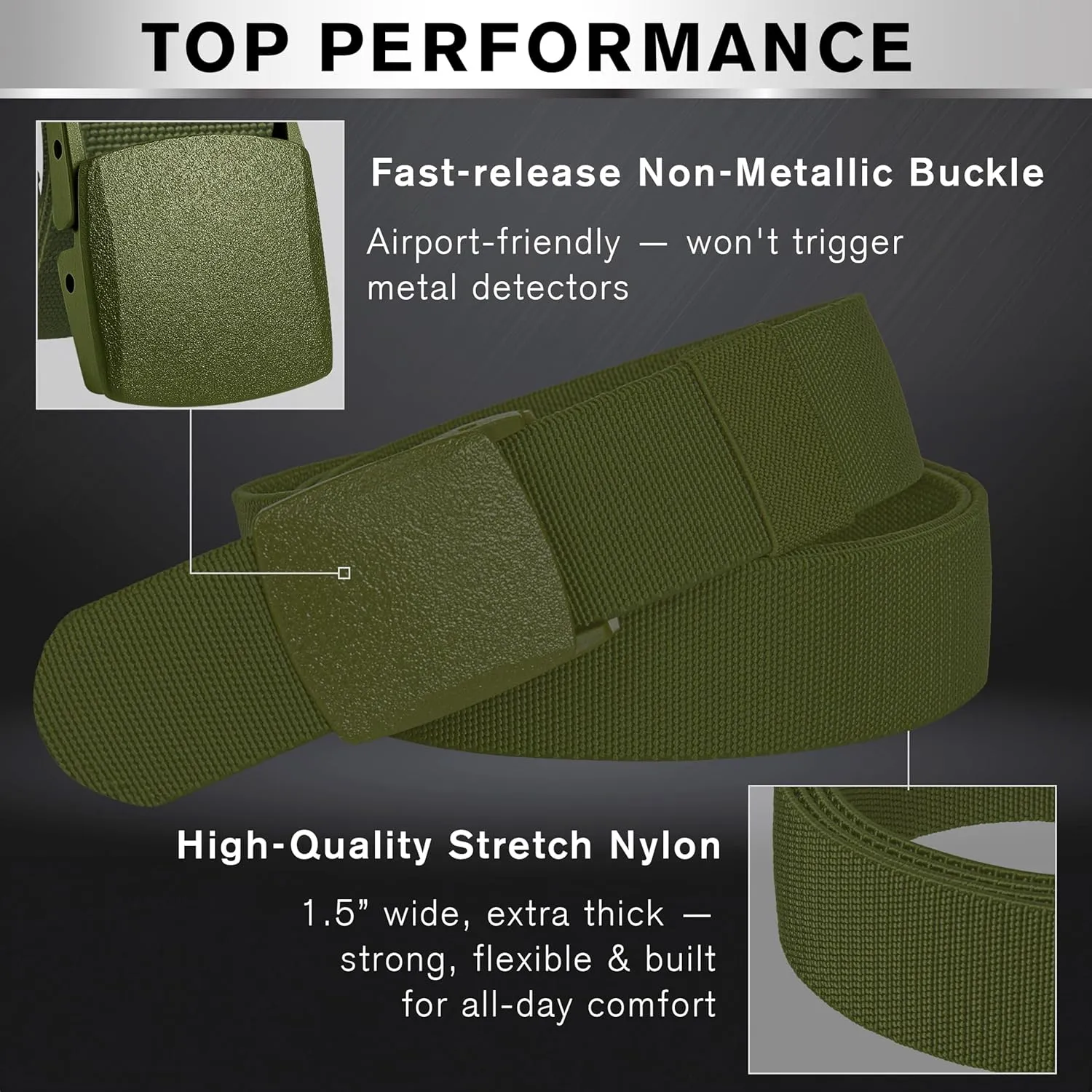 TECEUM Tactical Belt  Heavy-Duty & Quick Release  Military, Work, Rigger, Duty & Utility Belt for Men