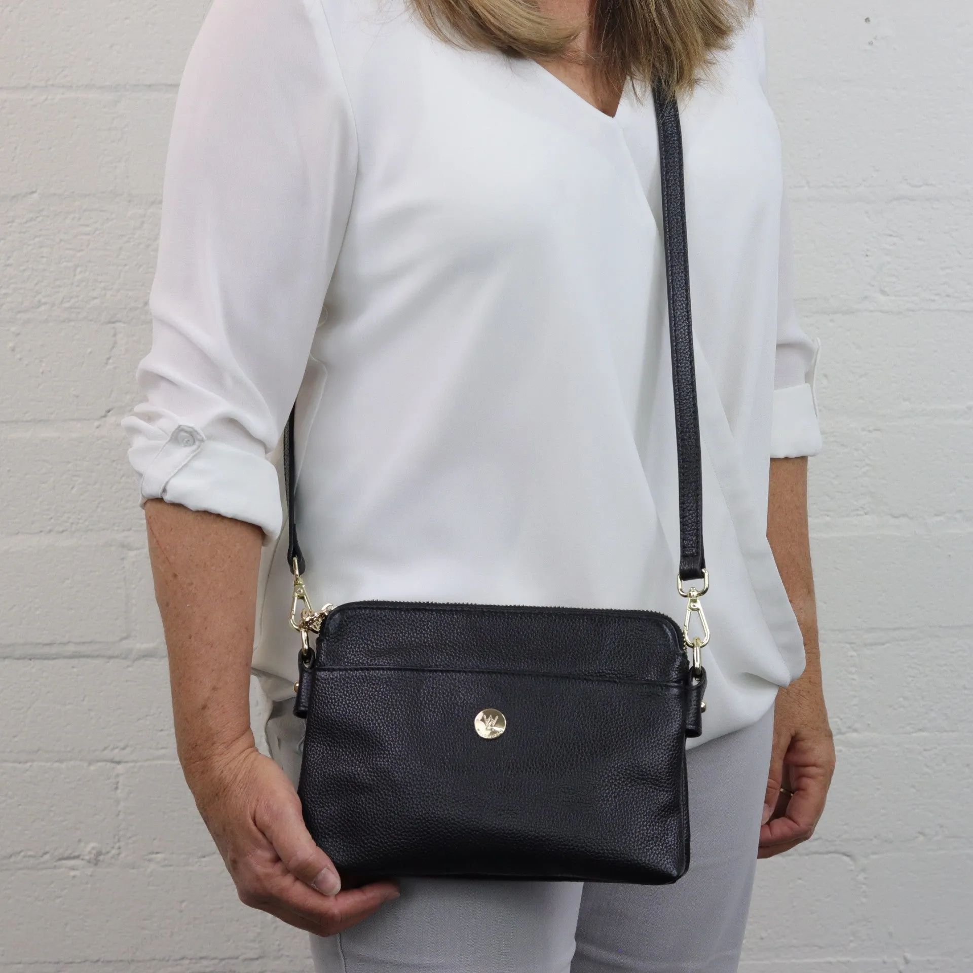 Trisha leather crossbody
