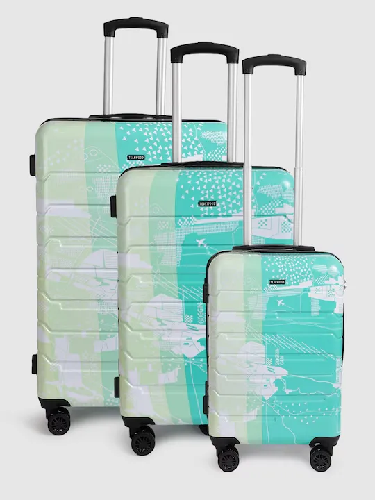 Twin Printed 360-Degree Rotation Hard-Sided Cabin-Sized Trolley Bag