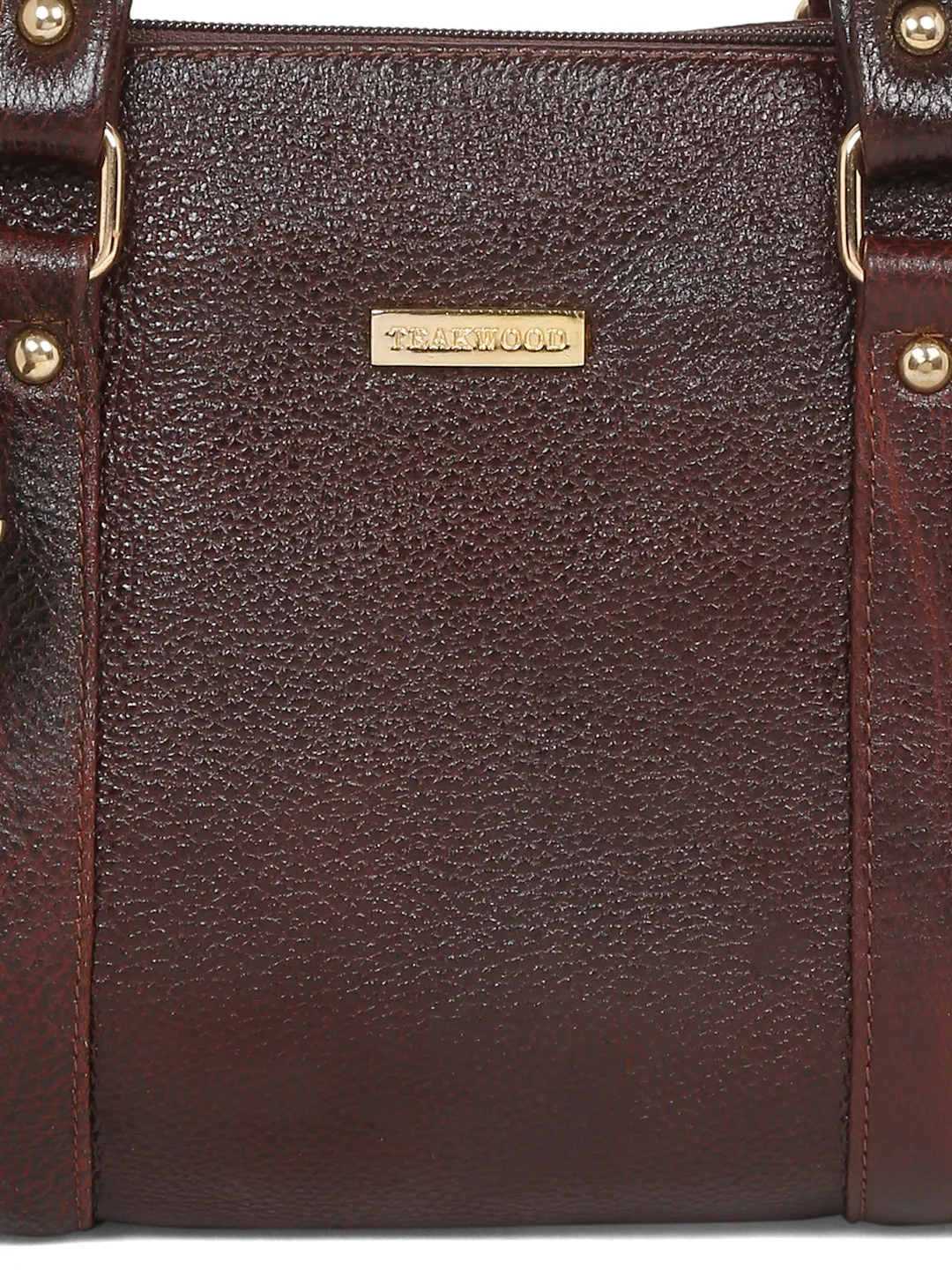 Women Brown Texture Leather Structured Bag