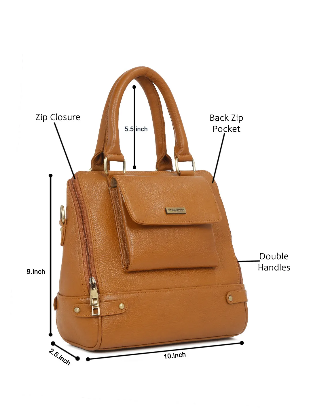 Women Leather mango Structured Handheld Bag