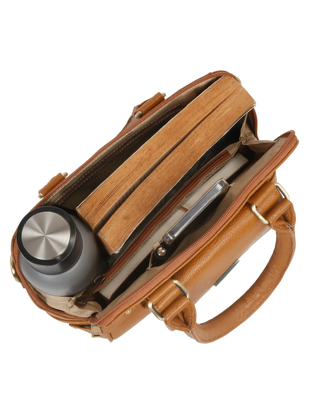 Women Leather mango Structured Handheld Bag