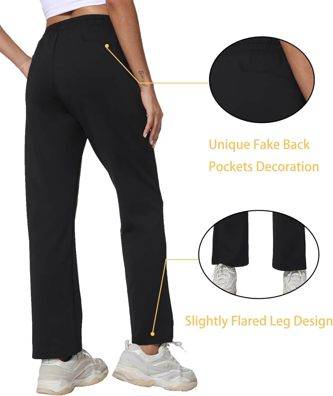 Women's Workout Joggers with Pockets-Quick Dry Athletic Lounge Pants for Hiking Yoga and Running