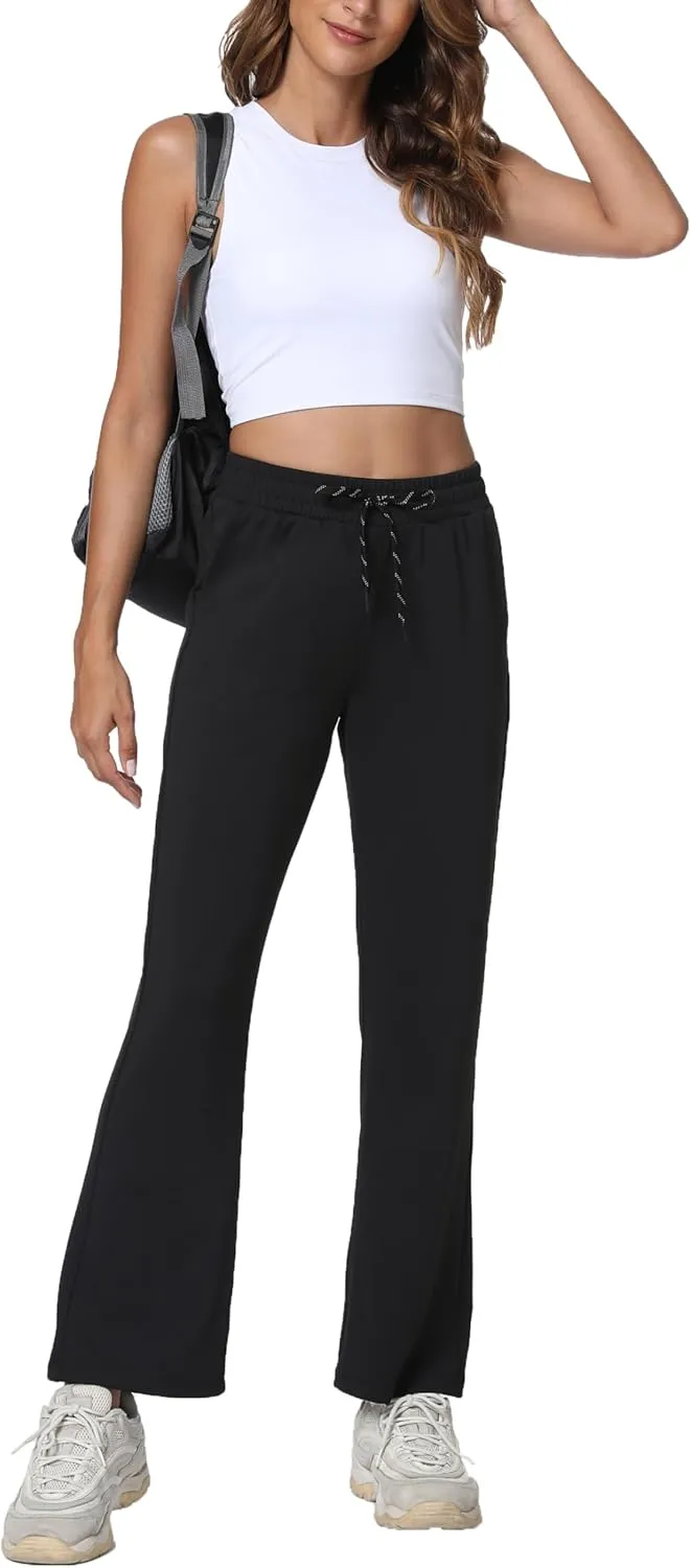Women's Workout Joggers with Pockets-Quick Dry Athletic Lounge Pants for Hiking Yoga and Running