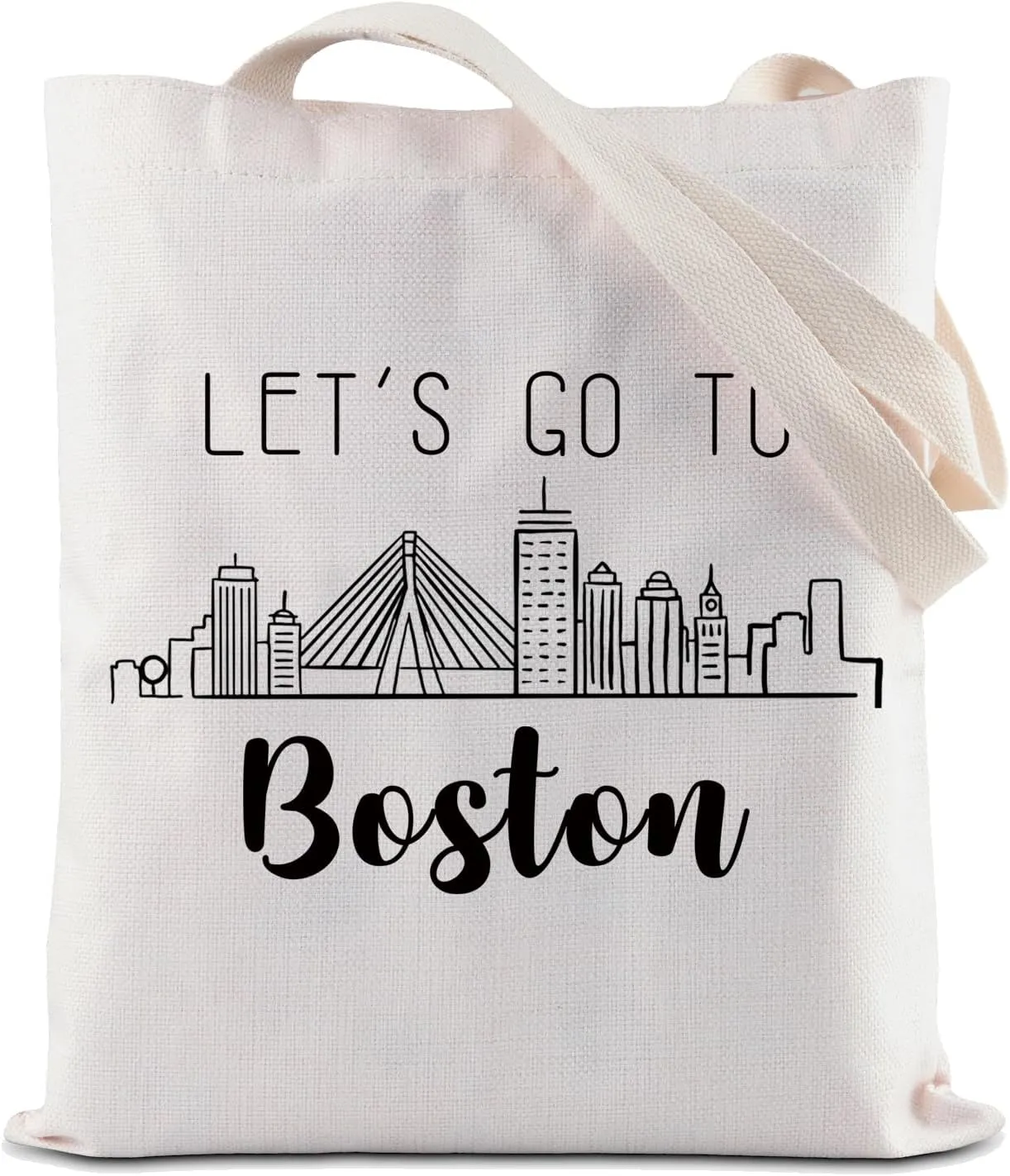 ZJXHPO Boston Skyline Cosmetic Bag Sister Bestie Trip Travel Case Colorado Road Trip Gift Boston Souvenir Boston Vacation Travel Gift Sister Bestie Weekend Zipper Pouch (Boston Tote)